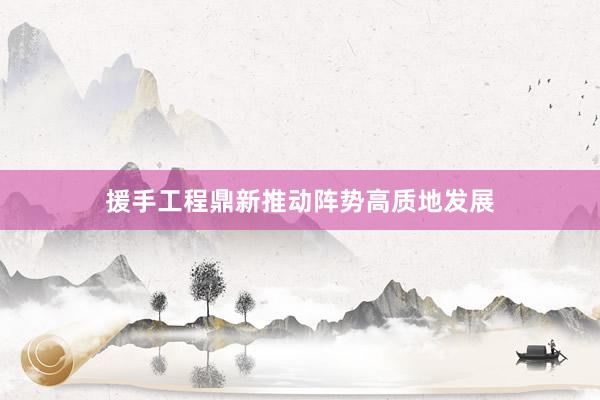 援手工程鼎新推动阵势高质地发展